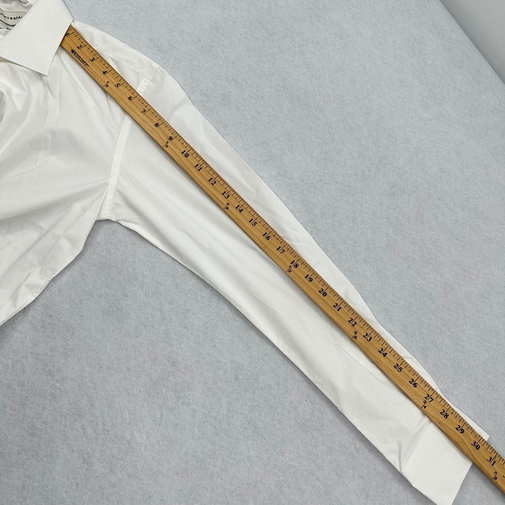 Lucky Brand Mens Slim Fit Stretch Dress Shirt White Men's Small 14-14.5 NWT New - Picture 5 of 15